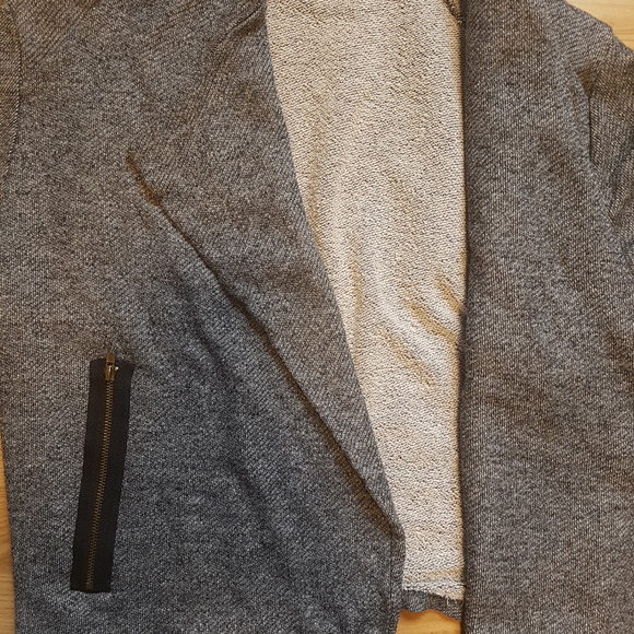 Eclipse Grey Open Blazer Faux Pocket - Picture 4 of 4